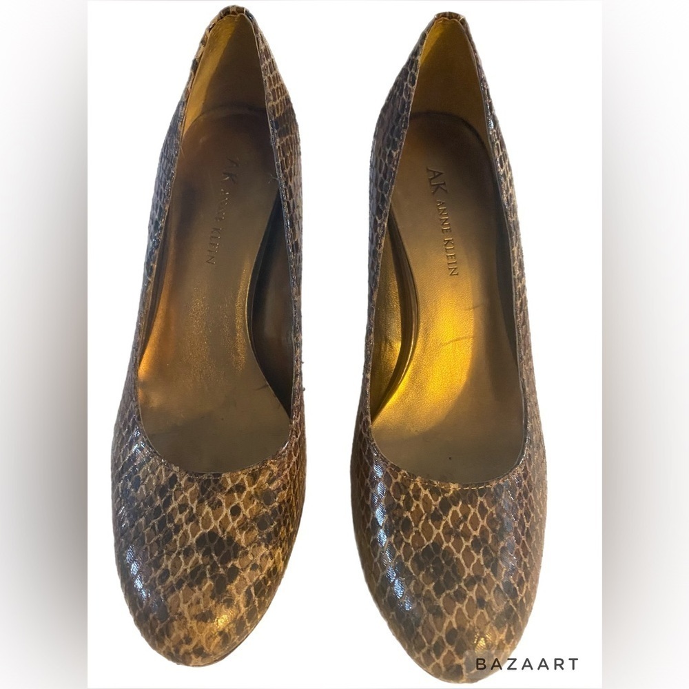 Anne Klein Akwystere High Heels, 3.5”, Animal Print, Snake Print, Sz 7, Pumps​ - Picture 7 of 15